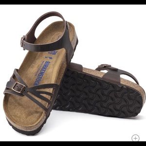 Birkenstocks brown leather size 37